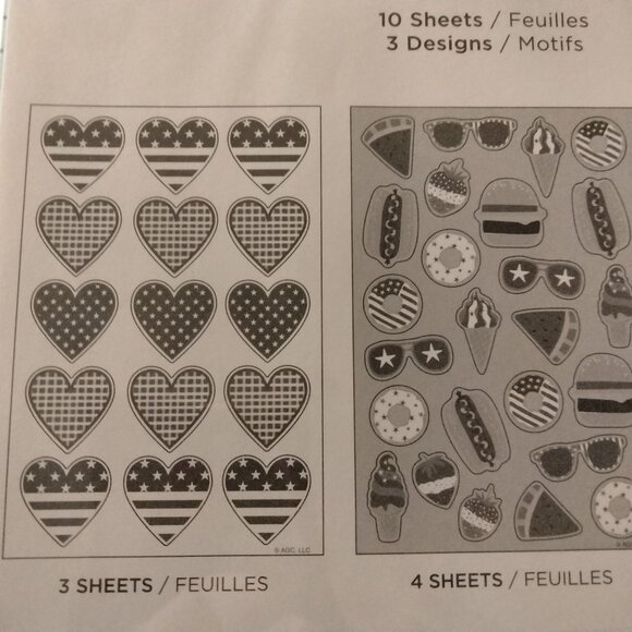 220 Patriotic Summer Stickers American Greetings July 4th Party Favor Craft - Picture 7 of 8